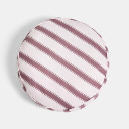 Ohs Stripe Round Outdoor Garden Cushion Water Resistant - Chocolate/cream - thumbnail 4