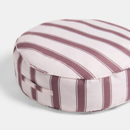 Ohs Stripe Round Outdoor Garden Cushion Water Resistant - Chocolate/cream - thumbnail 5