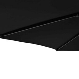 Walplus Garden Parasol With Steel Pole Black 225X225X212 Cm - thumbnail 8