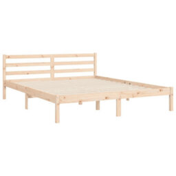 Berkfield Bed Frame With Headboard King Size Solid Wood - thumbnail 9
