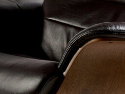 Angel Cerda Stylish Chocolate Brown Leather Swivel Recliner Armchair - thumbnail 6