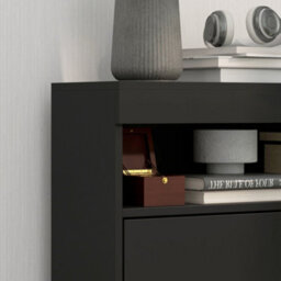 Homcom Wall Mounted Or Freestanding Shoe Cabinet With 2 Flip Drawers, Black - thumbnail 8
