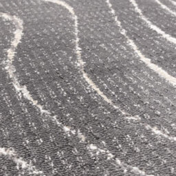 The Rug Edit Axel Ripple Charcoal Rug - 120X160Cm - thumbnail 7
