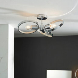 Anson Lighting Merritt 3Lt Bathroom Semi Flush Light Finished In Chrome Plate And Clear Faceted Acrylic - thumbnail 9