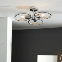 Anson Lighting Merritt 3Lt Bathroom Semi Flush Light Finished In Chrome Plate And Clear Faceted Acrylic - thumbnail 8