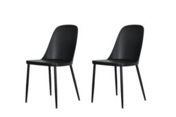 Core Products Aspen White 120Cm Rectangular Dining Table With 4 Black Plastic Duo Design Chairs - thumbnail 5