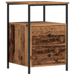 Berkfield Bedside Cabinets 2 Pcs Old Wood 34X35.5X50 Cm Engineered Wood - thumbnail 5