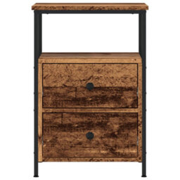 Berkfield Bedside Cabinets 2 Pcs Old Wood 34X35.5X50 Cm Engineered Wood - thumbnail 4