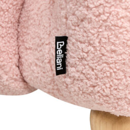 Beliani Kids Armchair Rabbit Kanna Boucle Pastel Pink - thumbnail 7