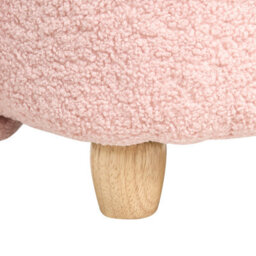 Beliani Kids Armchair Rabbit Kanna Boucle Pastel Pink - thumbnail 8