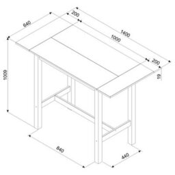 Core Products Corona Grey Rectangular High Breakfast Bar Drop Leaf Table & Bar Chair Set, W100/140.0Cm X D60Cm X H100Cm - thumbnail 4