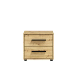 Arte Maxione 11 Bedside Table 51Cm - Oak Artisan, Warm Woodgrain Nightstand - thumbnail 2