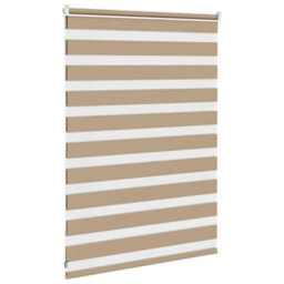 Berkfield Modern Zebra Blind Sand Brown 105X100 Cm Fabric Width 100.9 Cm Polyester - thumbnail 4