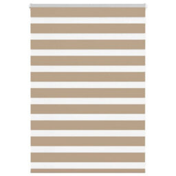 Berkfield Modern Zebra Blind Sand Brown 105X100 Cm Fabric Width 100.9 Cm Polyester - thumbnail 2