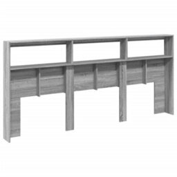 Berkfield Headboard Cabinet With Led Grey Sonoma 220X17X102 Cm - thumbnail 8