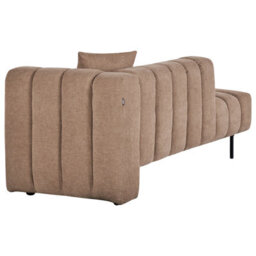 Beliani Right-Hand Chaise Longue Lannils Fabric Light Brown - thumbnail 5