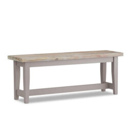 Statement Furniture Florence Bench, Wooden Dining Bench 120Cm  - Truffle - thumbnail 1