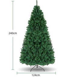 8Ft Artificial Christmas Tree With Metal Stand For Home And Party - thumbnail 2