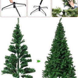 8Ft Artificial Christmas Tree With Metal Stand For Home And Party - thumbnail 4