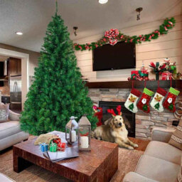 8Ft Artificial Christmas Tree With Metal Stand For Home And Party - thumbnail 3