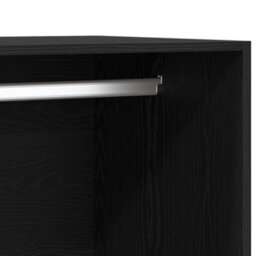 Walplus Wardrobe With Shelf Black Oak 100 X 50 X 200 Cm Engineered Wood - thumbnail 9