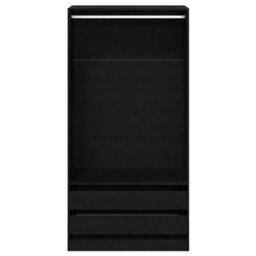 Walplus Wardrobe With Shelf Black Oak 100 X 50 X 200 Cm Engineered Wood - thumbnail 7
