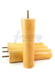L&F Turned Wood Legs Oak Stain 230mm High Set Of 4 Replacement Furniture Bun Feet Settee Chairs Sofas Footstools M10 Pkc148 - thumbnail 4