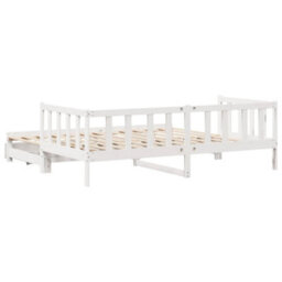 Berkfield Daybed With Trundle And Drawers Without Mattress White 80X200 Cm - thumbnail 8