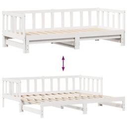 Berkfield Daybed With Trundle And Drawers Without Mattress White 80X200 Cm - thumbnail 9
