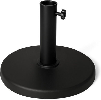 Keplin 20Kg Plain Black Effect Parasol Base Heavy Duty Metal Garden Patio Furniture Stand For Umbrella, Canopy, Gazebo, Awning - image 1