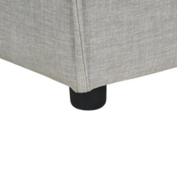 Element Ottoman In Beige Polyester Upholstery With Black Legs, 86 X 86 X 45 Cm - Wyld And Coco - thumbnail 6