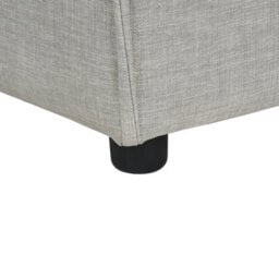 Element Ottoman In Beige Polyester Upholstery With Black Legs, 86 X 86 X 45 Cm - Wyld And Coco - thumbnail 5