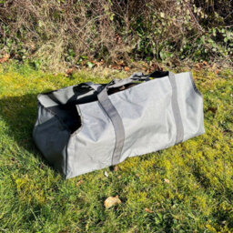Selections Canvas Log Carrier Firewood Bag In French Grey - thumbnail 6
