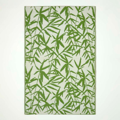 Homescapes Luxury Outdoor Rug Waterproof Reversible For Garden Patio, 180 X 270 Cm, Green, 100% Recycled, Zena Tropical - image 1