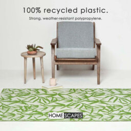 Homescapes Luxury Outdoor Rug Waterproof Reversible For Garden Patio, 180 X 270 Cm, Green, 100% Recycled, Zena Tropical - thumbnail 3