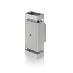 Auraglow Dusk Till Dawn Sensor Double Up & Down Wall Light - Thruxton - Silver - Fitting Only