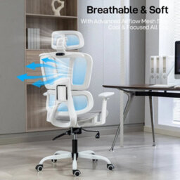 Mesh Back Desk Chair High Back Meeting Room Chair Mesh Seat Swivel Office Chair - thumbnail 4