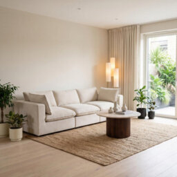 Furniturebox Uk Echo Cream Linen-Look Fabric 3 Seater Modular Sofa - thumbnail 5