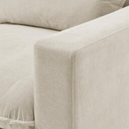 Furniturebox Uk Echo Cream Linen-Look Fabric 3 Seater Modular Sofa - thumbnail 4