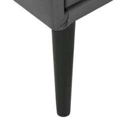 Beliani 2 Drawer Bedside Table Essonne Faux Leather Grey - thumbnail 7