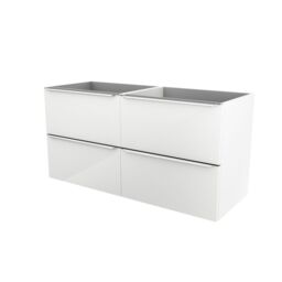 GoodHome Imandra Gloss White Wall-Mounted Vanity Unit & Basin Set With 4 Chrome Effect Handle (W)1204mm (H)670mm - thumbnail 4