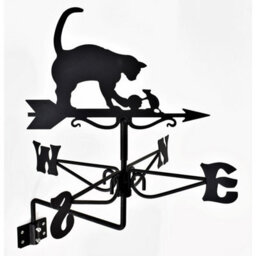 Espira 2904 Cat & Mouse Black Mini Weathervane - thumbnail 2