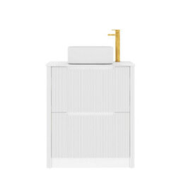 Royal Bathrooms Avenza 700mm Matt White Floor Standing Countertop Bathroom Vanity Unit 2 Drawer With Elena Basin - thumbnail 6