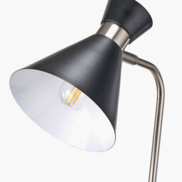 Pacific Lifestyle Black Brushed Silver Metal Floor Lamp - thumbnail 5