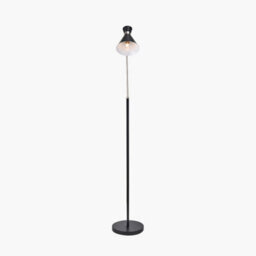 Pacific Lifestyle Black Brushed Silver Metal Floor Lamp - thumbnail 3