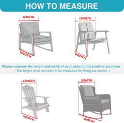 1-Piece Garden Chair Cover, Armchair Cover 89X97X74Cm, Protective For Outdoor Chairs, Waterproof Oxford Fabric - thumbnail 4