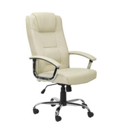 Alphason Dorel Home Houston Office Chair With High Back In Leather Cream - thumbnail 6