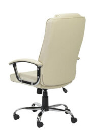 Alphason Dorel Home Houston Office Chair With High Back In Leather Cream - thumbnail 3