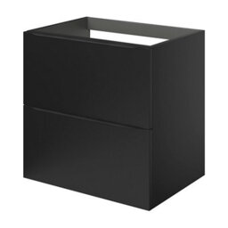 GoodHome Imandra Matt Black Wall-Mounted Bathroom Cabinet (H) 600mm (W) 600mm - thumbnail 1