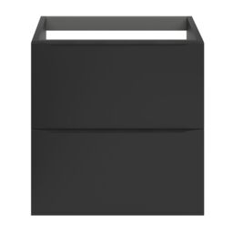 GoodHome Imandra Matt Black Wall-Mounted Bathroom Cabinet (H) 600mm (W) 600mm - thumbnail 2